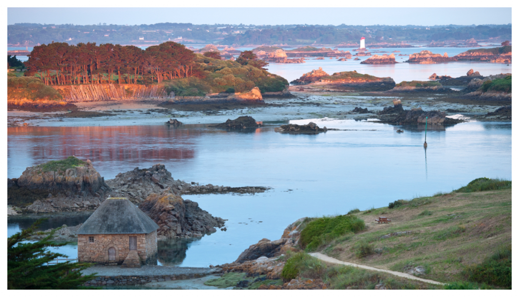 l'estuaire du Trieux vers l'île de Bréhat